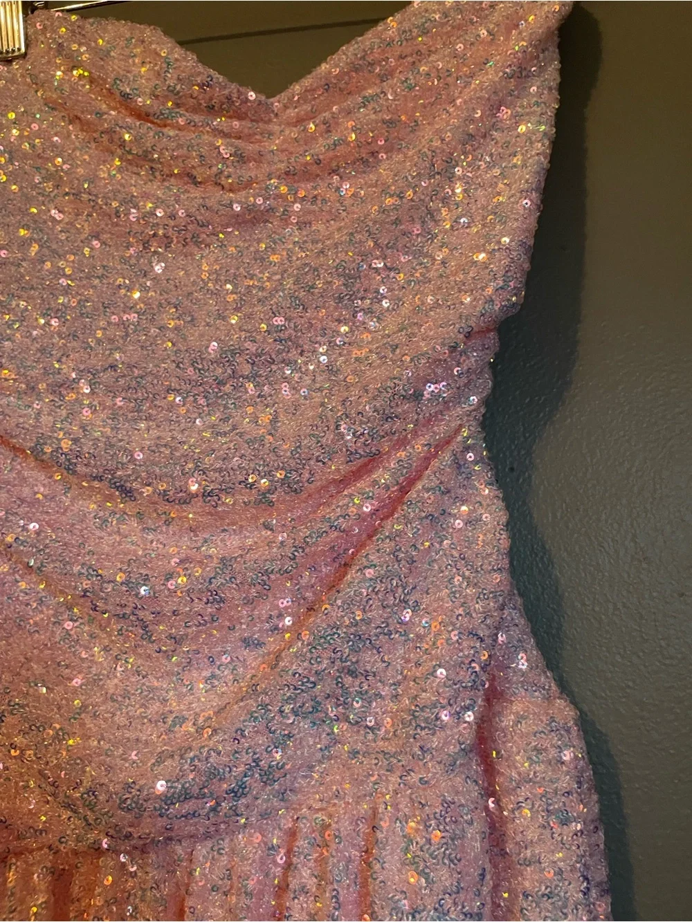 NWT BP Sz X-Small XS Women’s Pink Sequin Strapless Tube Mini Dress Ret $69!